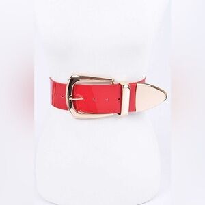 Plus Size Gold Metal Elastic Adjustable Statement Belt